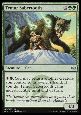 Temur Sabertooth (Fate Reforged) Trading Card