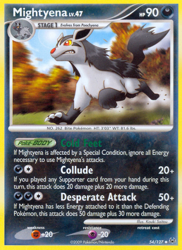 Mightyena (54/127) - Platinum Pokémon Card