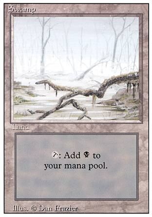 Swamp (Blue Tint) (Revised Edition) Trading Card