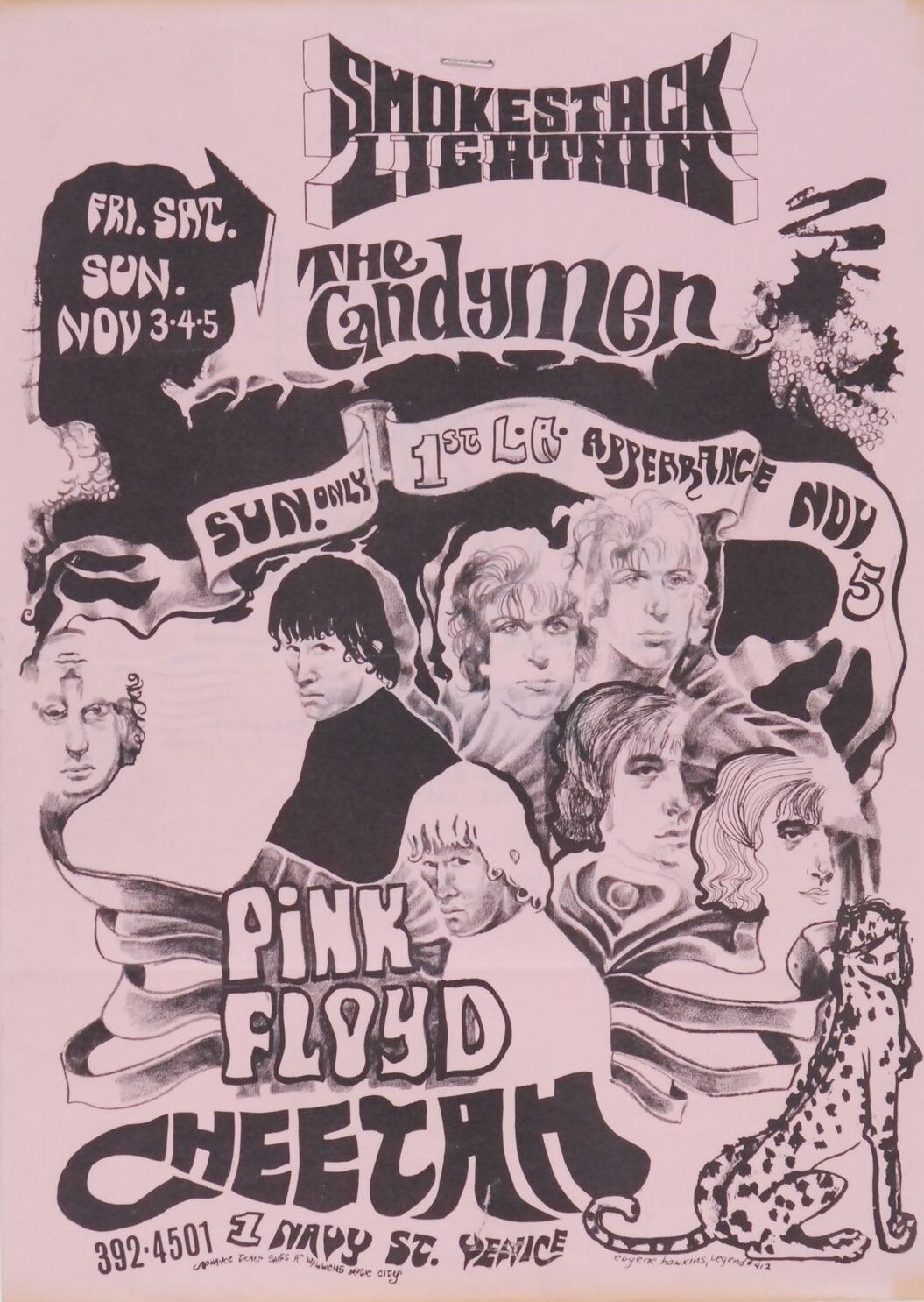 Pink Floyd The Cheetah Club 1967 Concert Poster