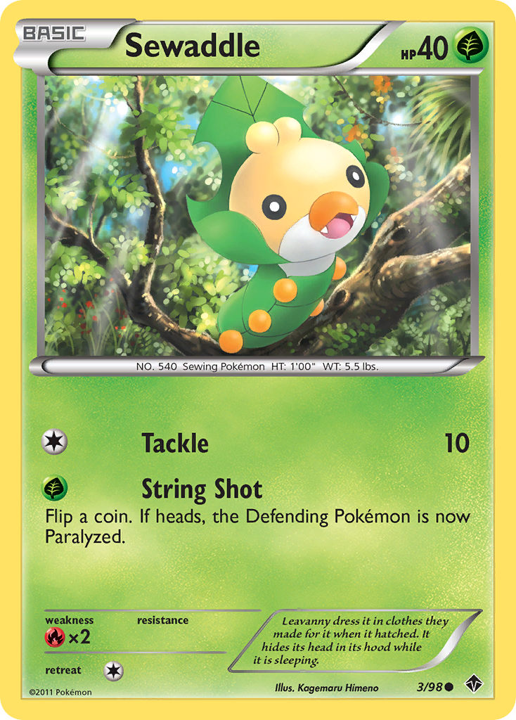 Swadloon Pokémon Card