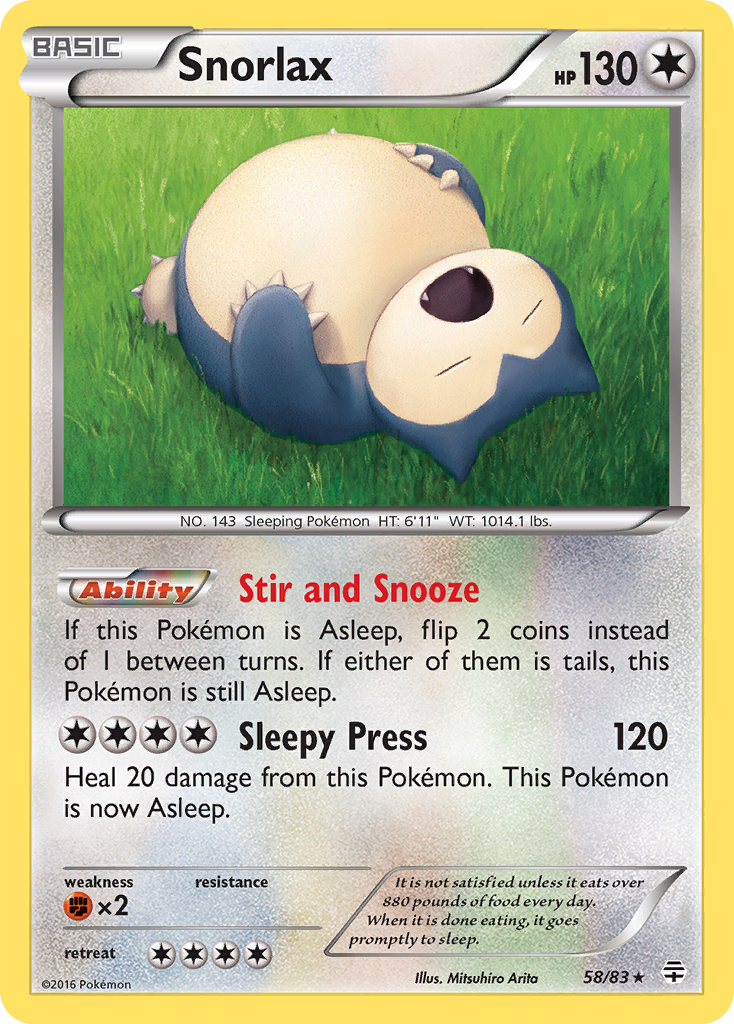 Snorlax (58/83) - Generations Pokémon Card