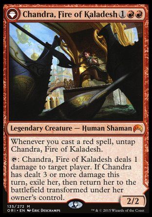 Chandra, Fire of Kaladesh (Magic Origins) Trading Card