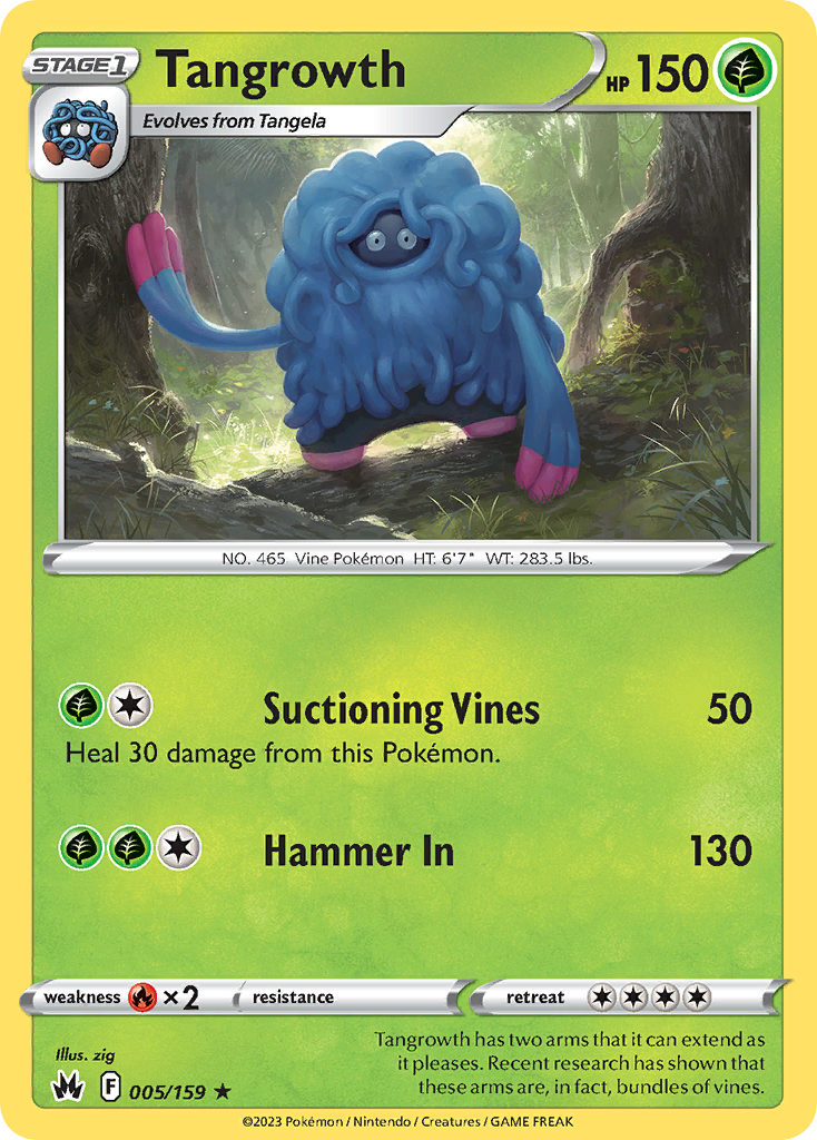 Tangrowth (5/159) - Crown Zenith Pokémon Card