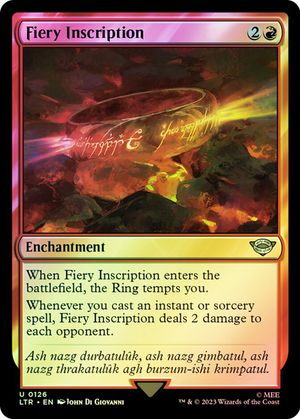 Fiery Inscription (The Lord of the Rings - Foil)