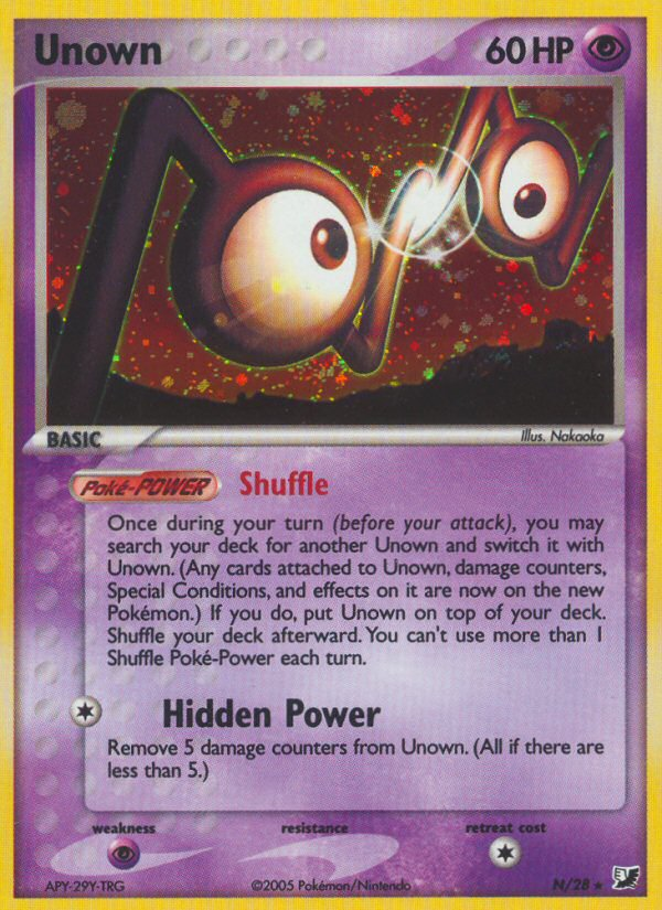 Unown (N) - Unseen Forces Pokémon Card