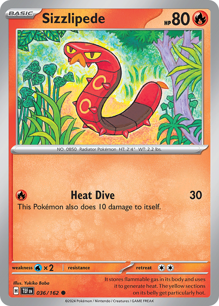 Sizzlipede (36/162) - Temporal Forces Pokémon Card