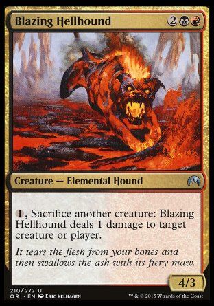 Blazing Hellhound (Magic Origins) Trading Card