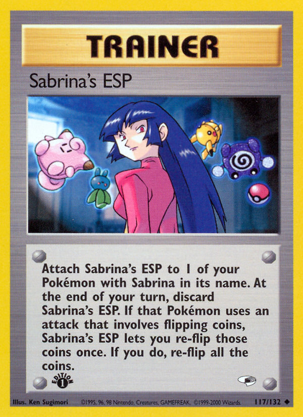 Sabrina's ESP (Trainer) (117/132) - Gym Heroes (1st Edition) Pokémon Card