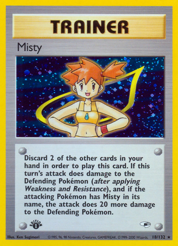 Misty (Trainer) (18/132) - Gym Heroes (1st Edition) Pokémon Card