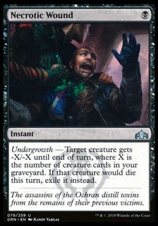 Necrotic Wound (Guilds of Ravnica) Trading Card