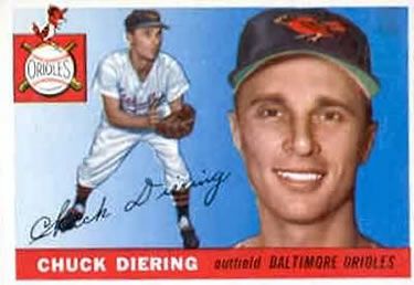Chuck Diering 1955 Topps #105 Sports Card