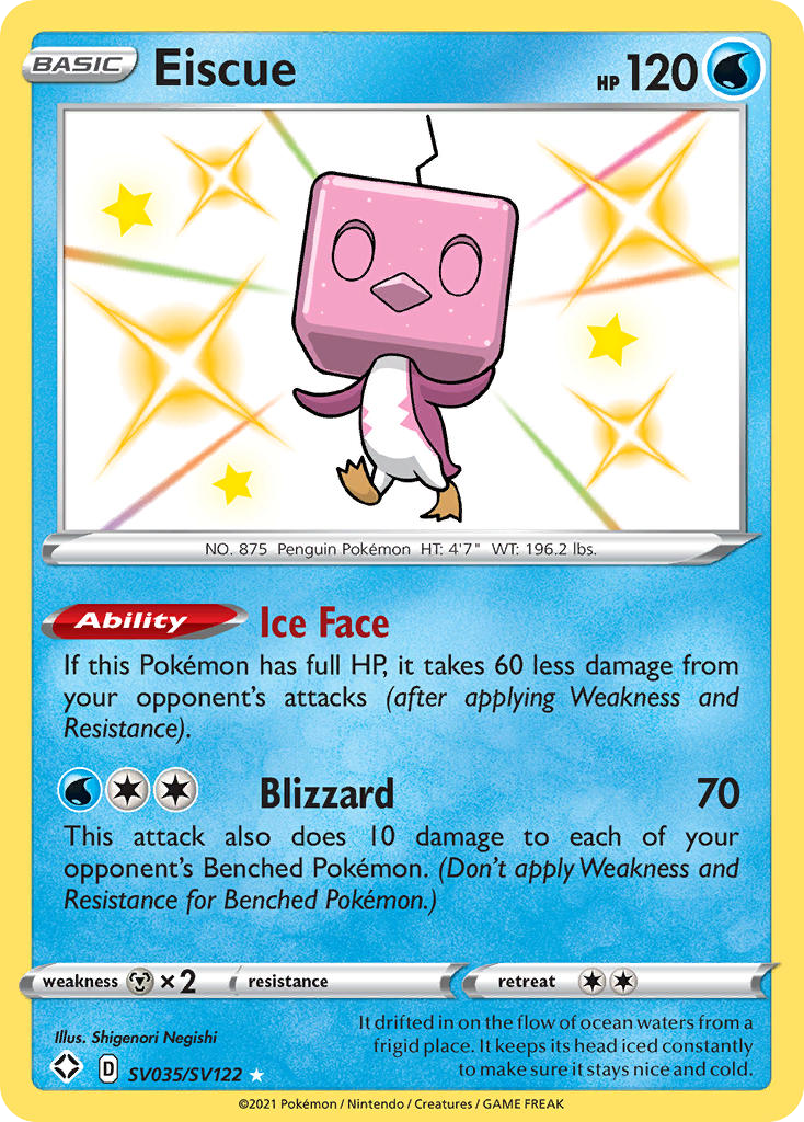 Eiscue (SV035) - Shining Fates Shiny Vault Pokémon Card