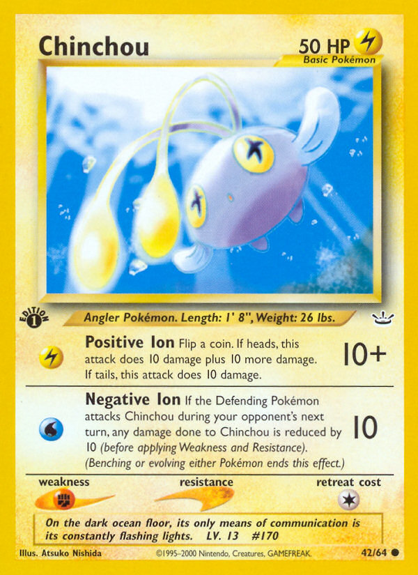 Chinchou (42/64) - Neo Revelation Pokémon Card