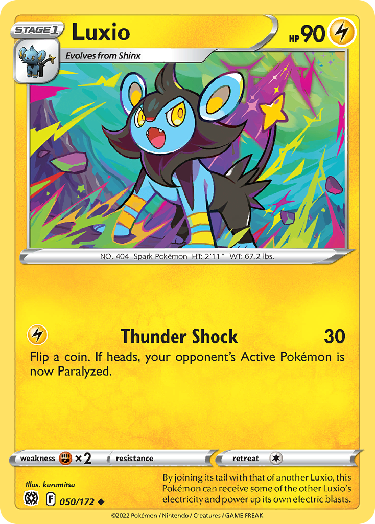 Luxio (50/172) - Brilliant Stars Pokémon Card