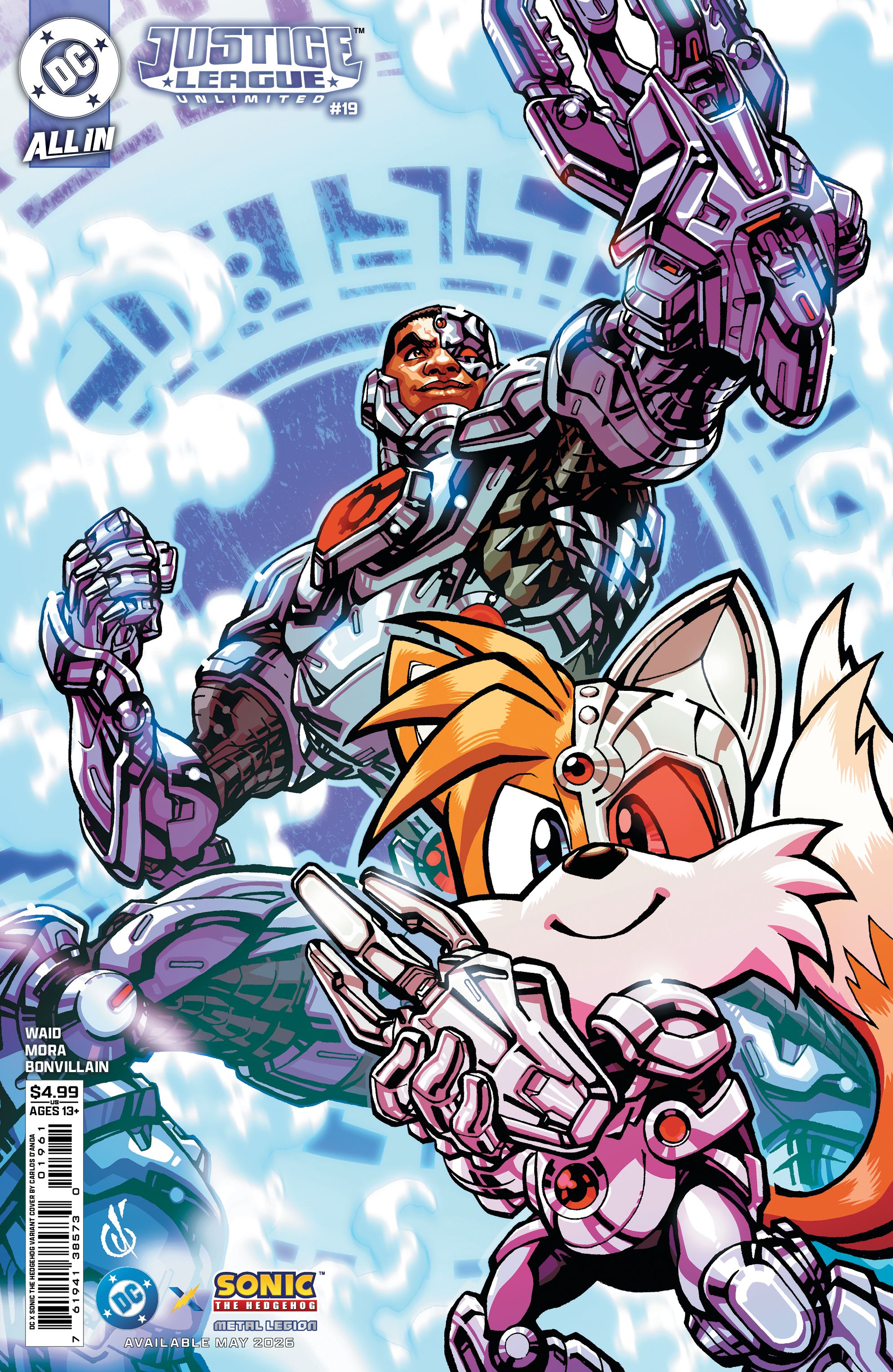 Justice League Unlimited #19 (Cvr F Carlos Danda Dc X Sonic Card Stock Variant) Comic
