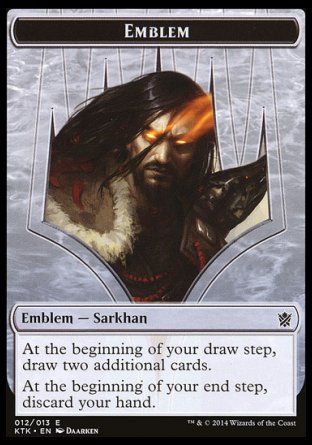 Emblem Sarkhan, the Dragonspeaker (Khans of Tarkir) Trading Card