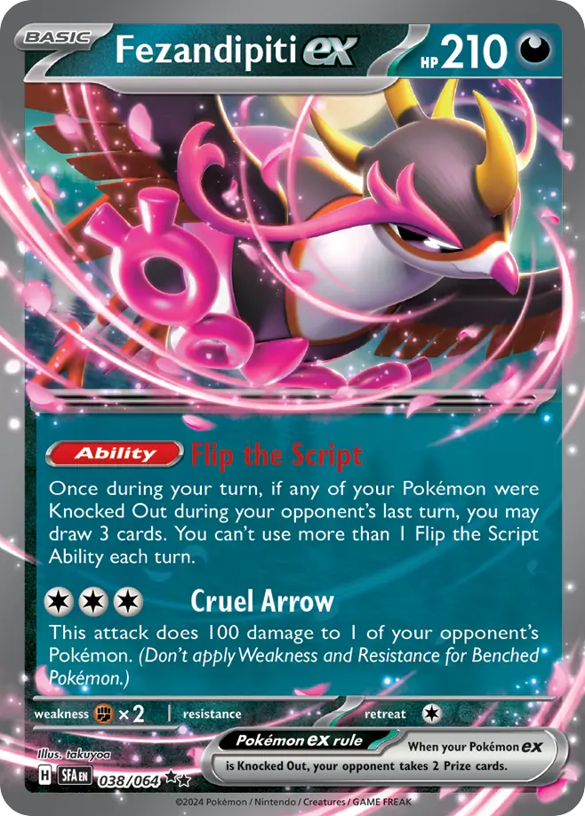 Fezandipiti ex (38/64) - Shrouded Fable Pokémon Card