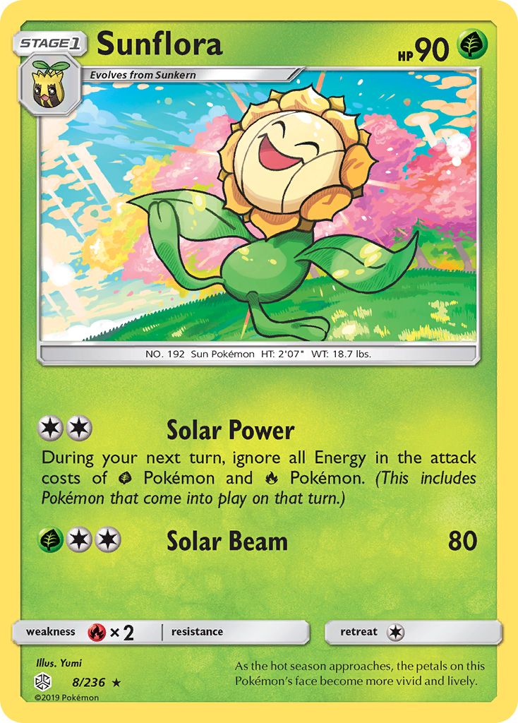 Sunflora (8/236) - Cosmic Eclipse Pokémon Card