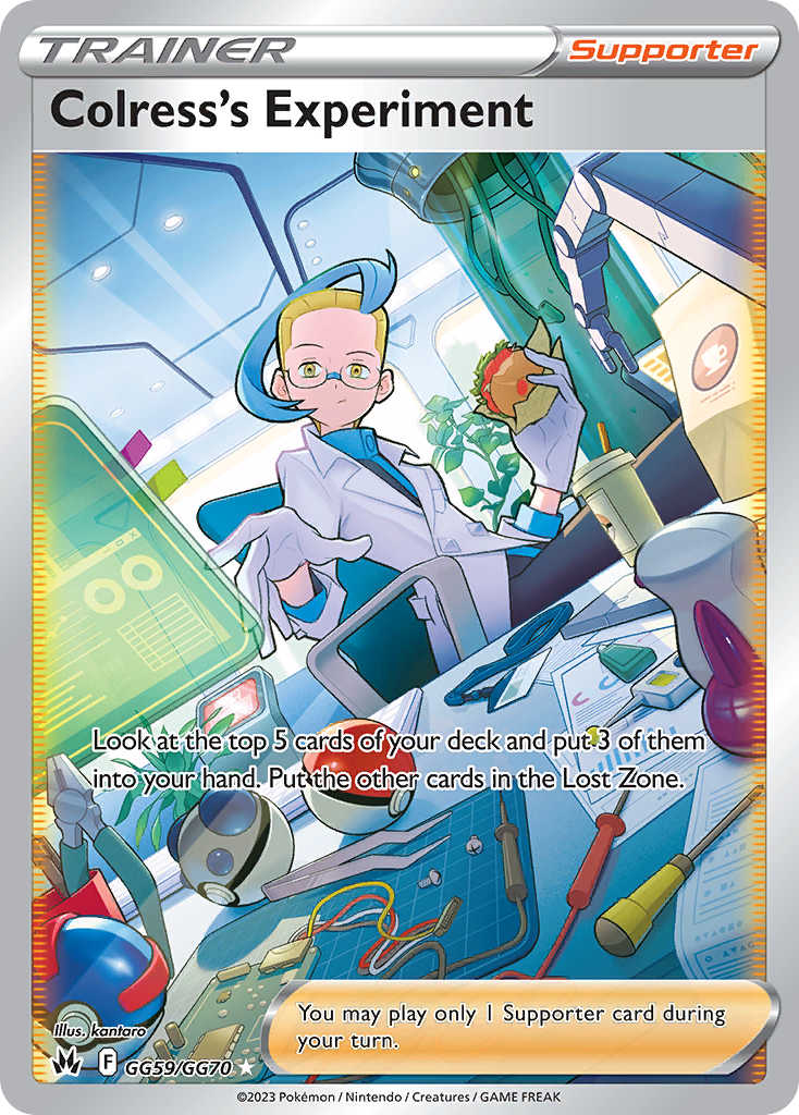 Colress's Experiment (Trainer: Supporter) (GG59) - Crown Zenith Galarian Gallery Pokémon Card