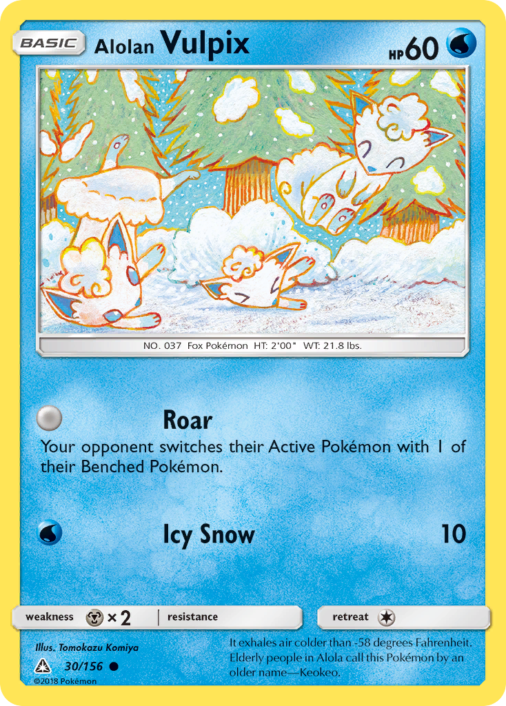 Alolan Vulpix (30/156) - Ultra Prism Pokémon Card