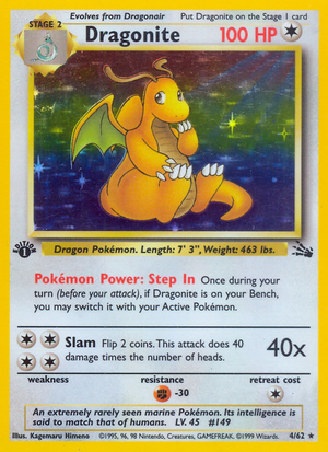 Dragonite (4/62) - Fossil (1st Edition)