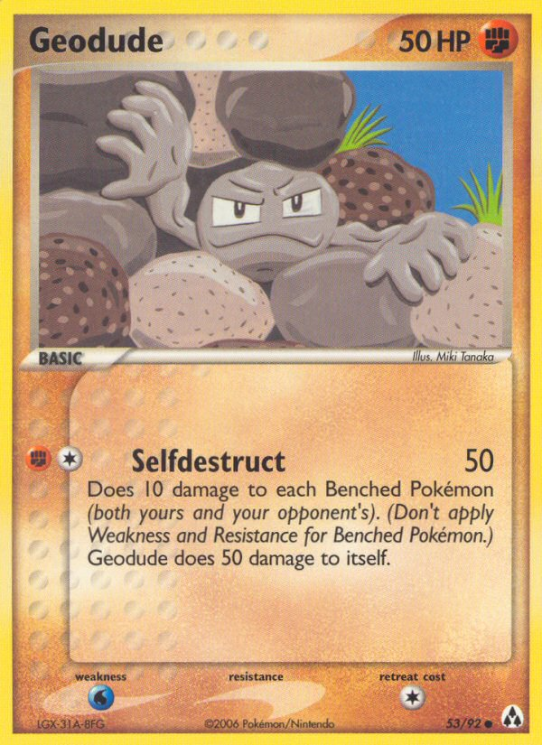 Geodude (53/92) - Legend Maker Pokémon Card