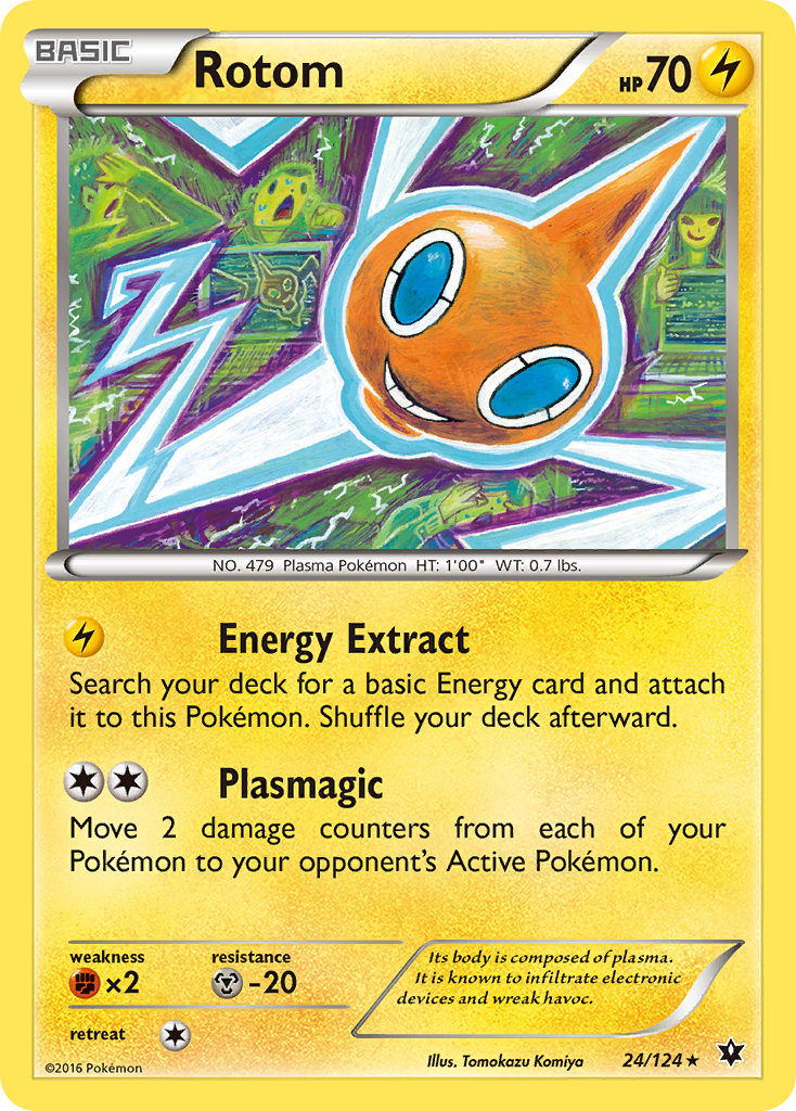 Rotom (24/124) - Fates Collide Pokémon Card