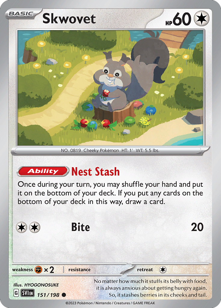 Skwovet (151/198) - Scarlet & Violet Pokémon Card