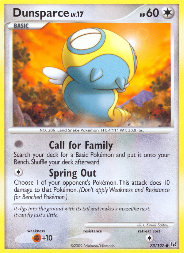 Dunsparce (73/127) - Platinum Pokémon Card