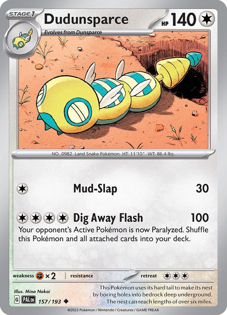 Dudunsparce (157/193) - Paldea Evolved Pokémon Card