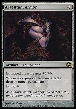 Argentum Armor (Scars of Mirrodin) Trading Card