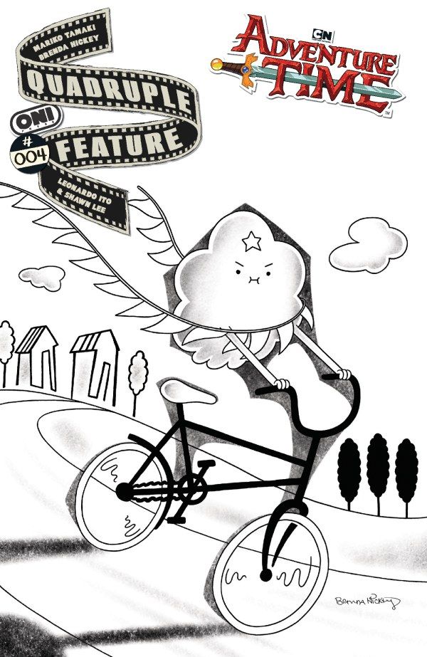 Adventure Time Quadruple Feature #4 (Cover D 1:20 Brenda Hickey Black & White Variant) Comic