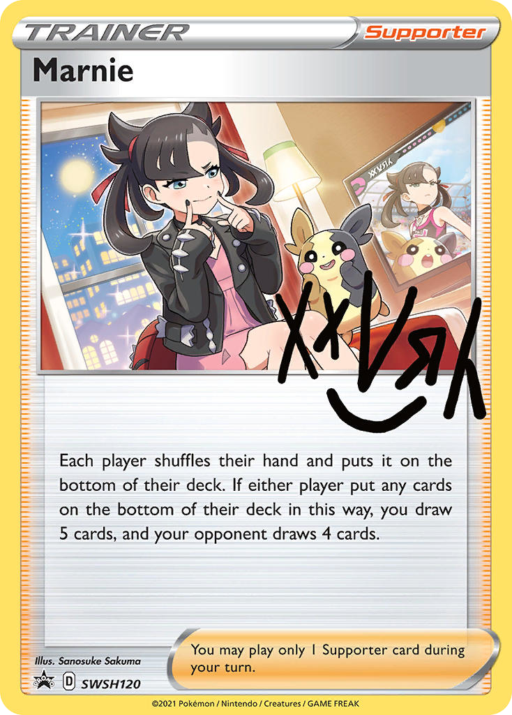 Marnie (Trainer: Supporter) (SWSH120) - SWSH Black Star Promos Pokémon Card