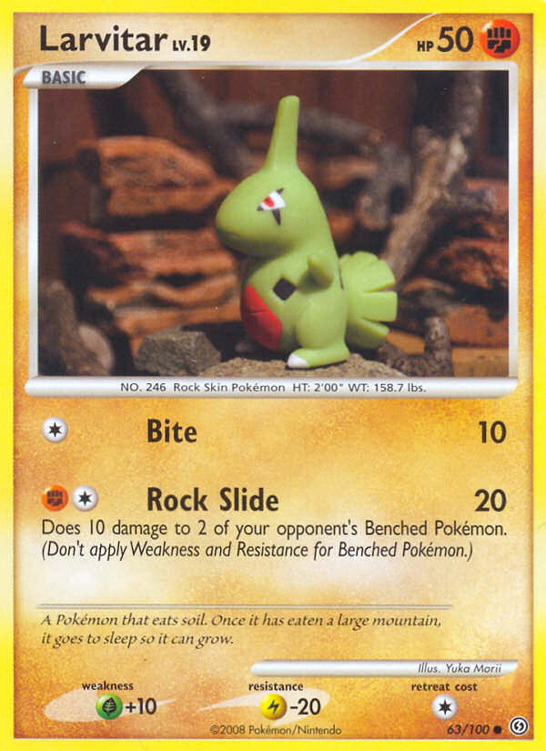 Larvitar (63/100) - Stormfront Pokémon Card