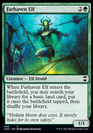 Farhaven Elf (Kaldheim Commander Decks) Trading Card