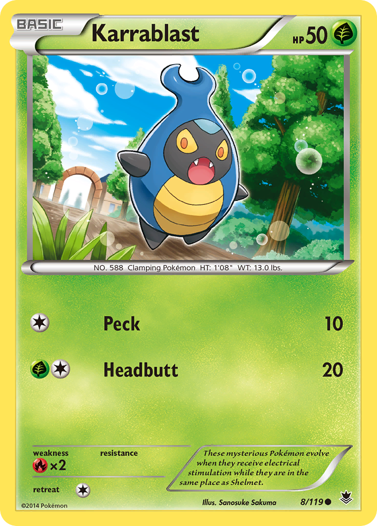 Karrablast (8/119) - Phantom Forces Pokémon Card