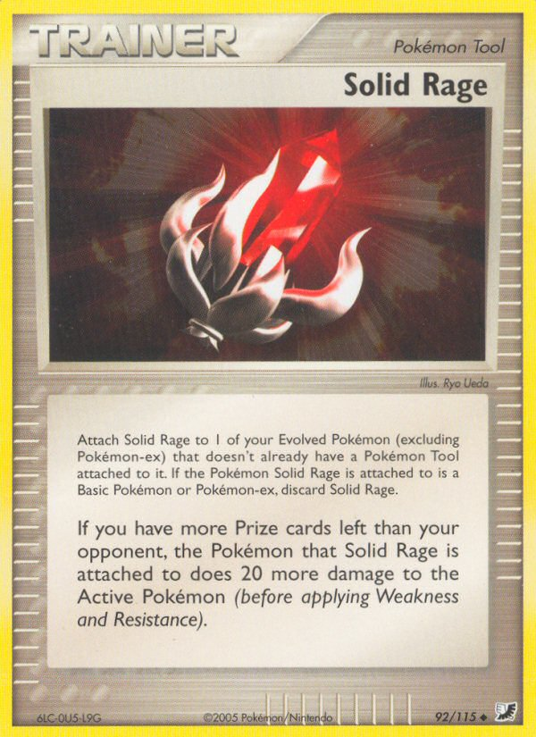 Solid Rage (Trainer: Pokémon Tool) (92/115) - Unseen Forces Pokémon Card