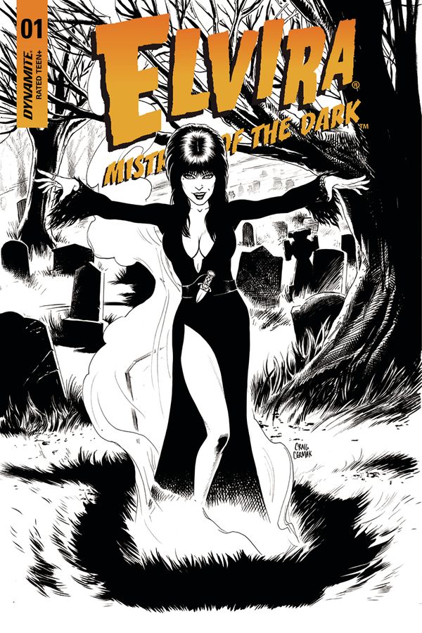Elvira: Mistress of the Dark #1 (Cover G 10 Copy Cermak B&w)