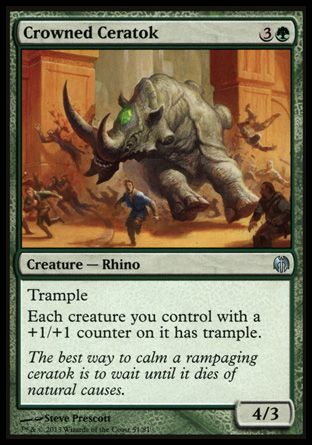 Crowned Ceratok (Heroes vs. Monsters) Trading Card