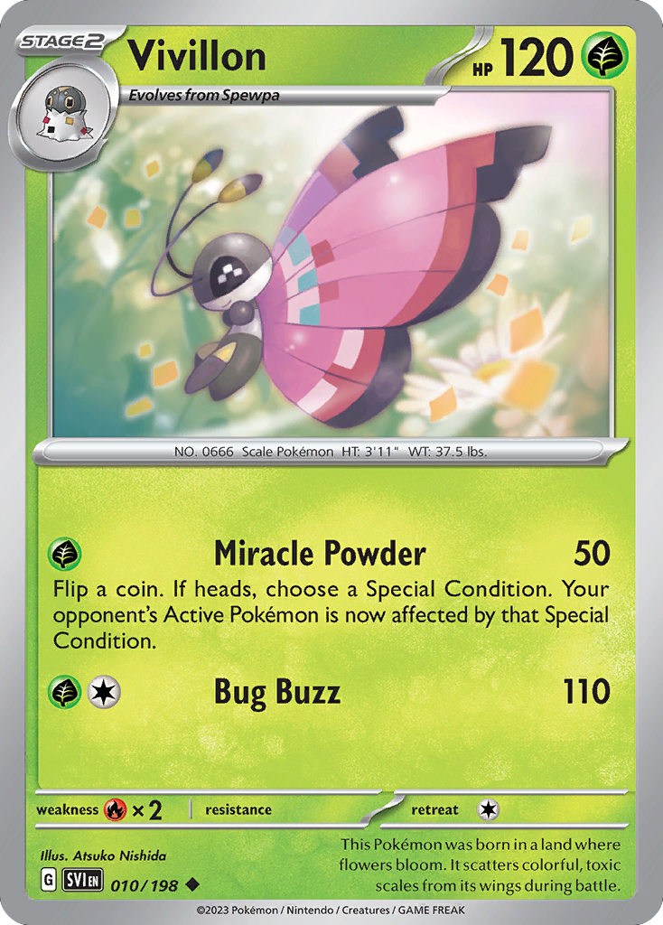 Vivillon (10/198) - Scarlet & Violet Pokémon Card