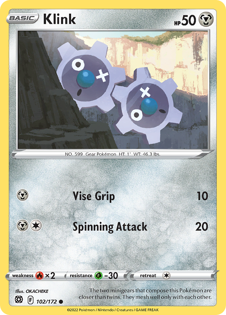 Klink (102/172) - Brilliant Stars Pokémon Card