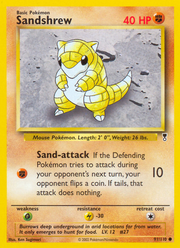 Sandshrew (91/110) - Legendary Collection Pokémon Card