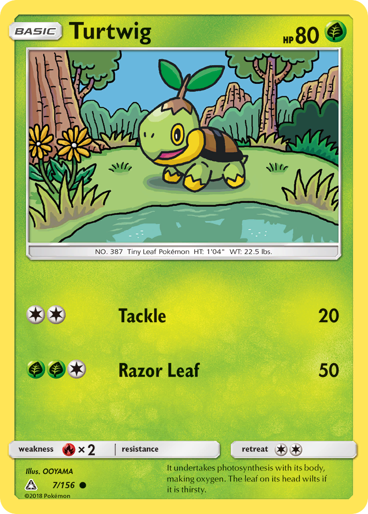 Turtwig (7/156) - Ultra Prism Pokémon Card