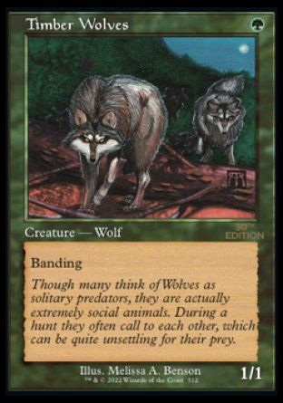 Timber Wolves (Magic 30th Anniversary Edition - Old Frame) Trading Card