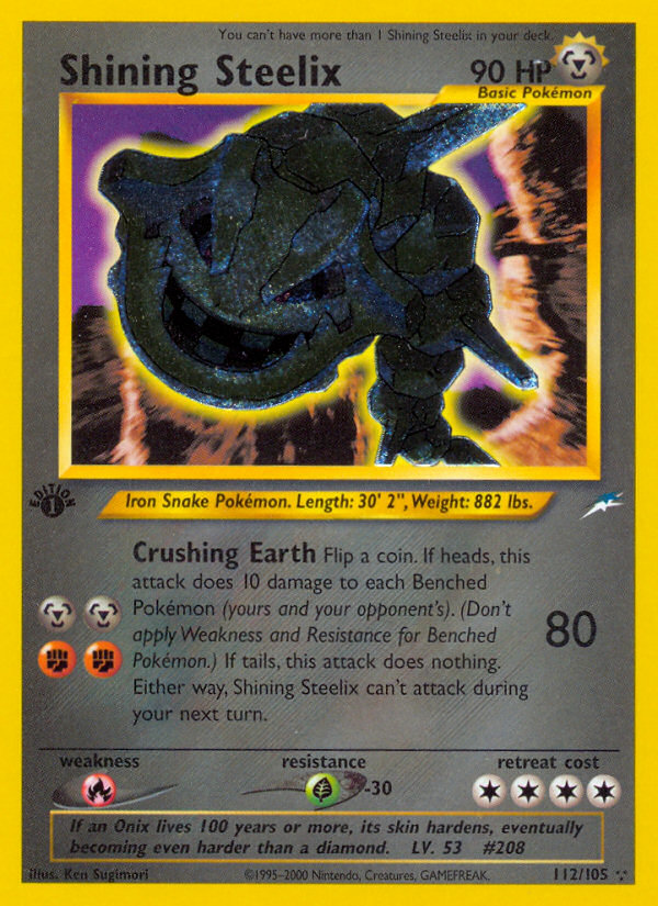 Shining Steelix (112/105) - Neo Destiny Pokémon Card