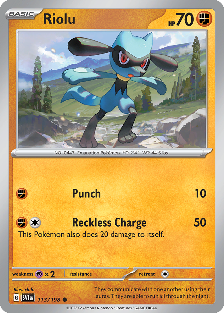 Riolu (113/198) - Scarlet & Violet Pokémon Card