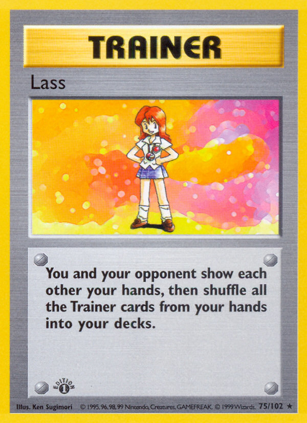 Lass (Trainer) (75/102) - Base (1st Edition) Pokémon Card