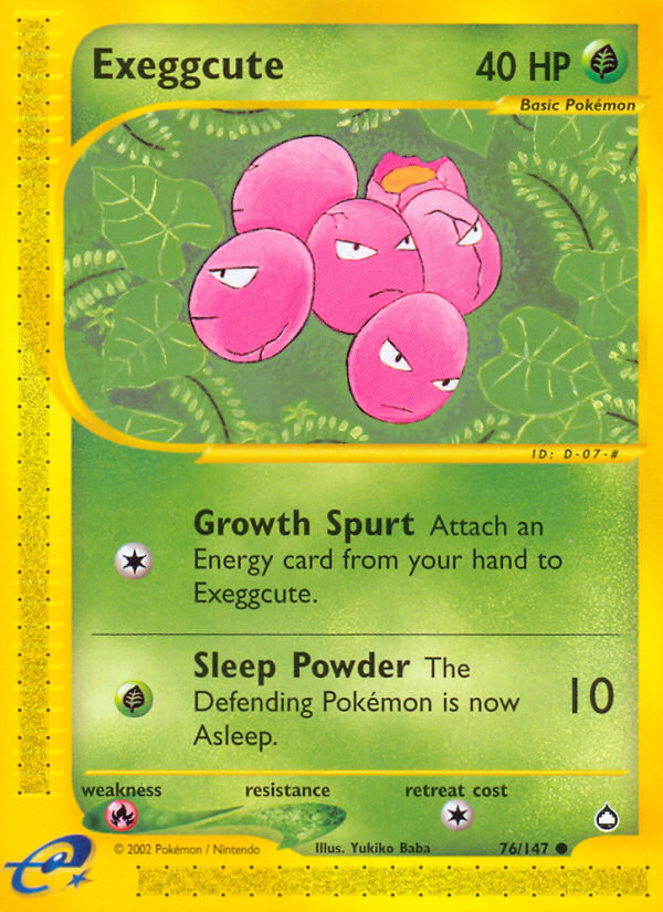 Exeggcute (76/147) - Aquapolis Pokémon Card