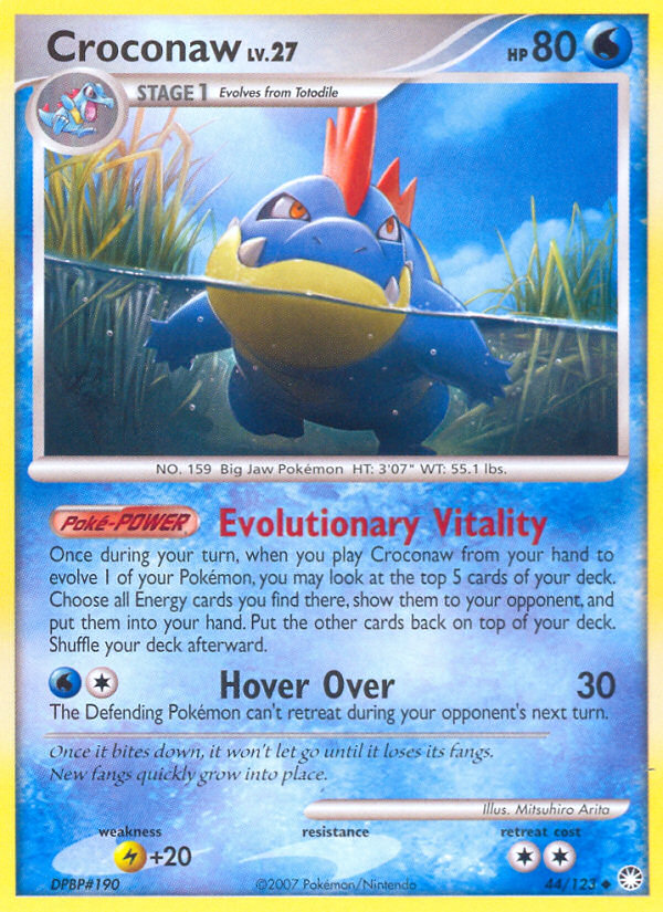 Croconaw (44/123) - Mysterious Treasures Pokémon Card